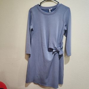 Artic blue dress with side tie. Size med.